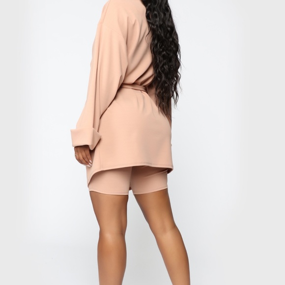 Oversized jacket Taupe bell sleeves - Picture 5 of 6